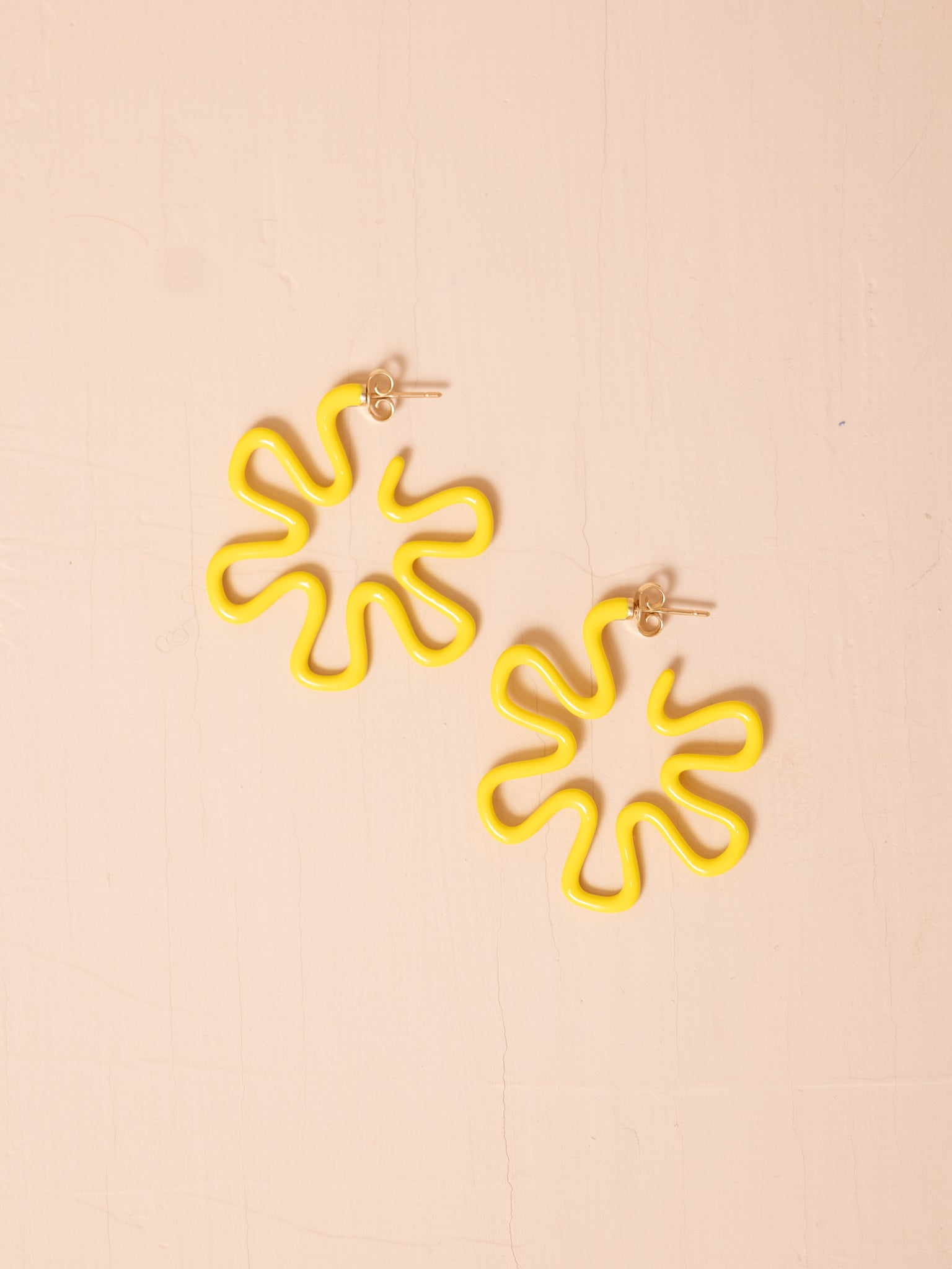 B Yellow Earrings