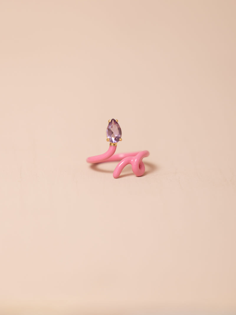 Pinky Baby Vine Ring in Pink