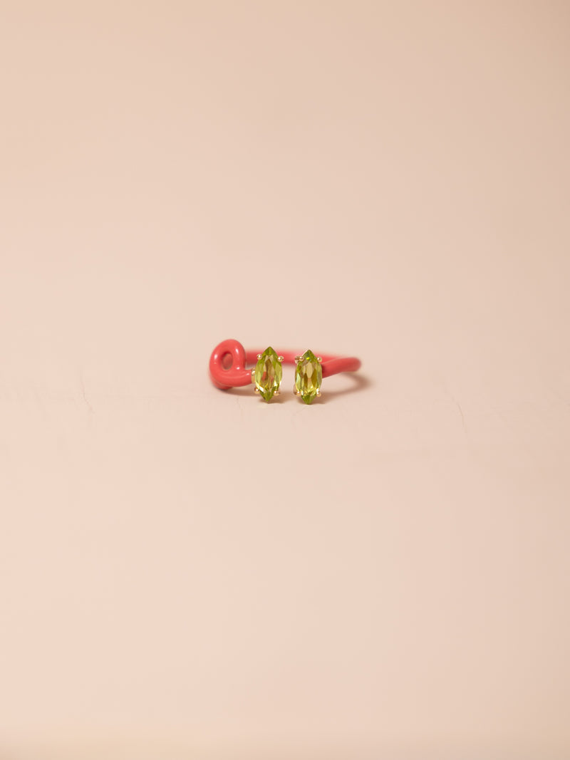 Double Vine Ring in Hot Pink