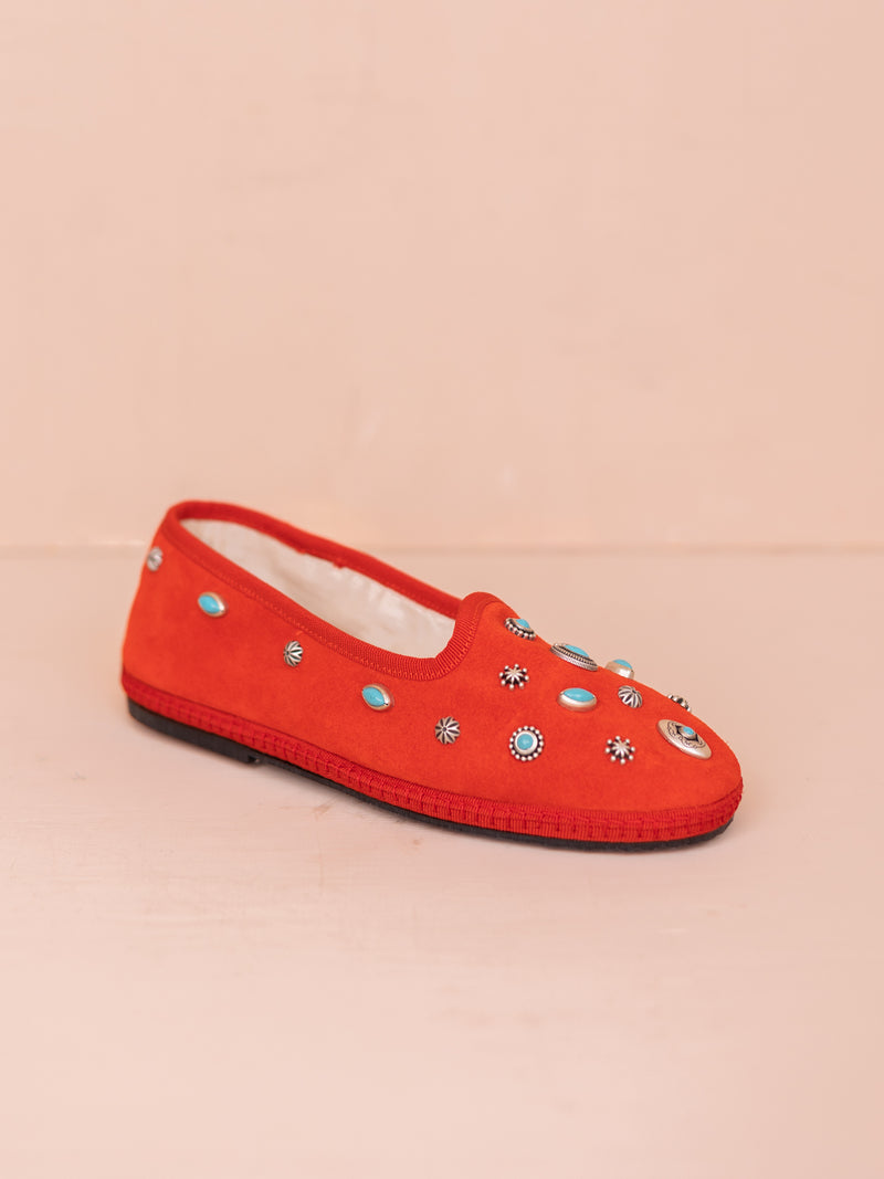 Frutate Suede in High Red
