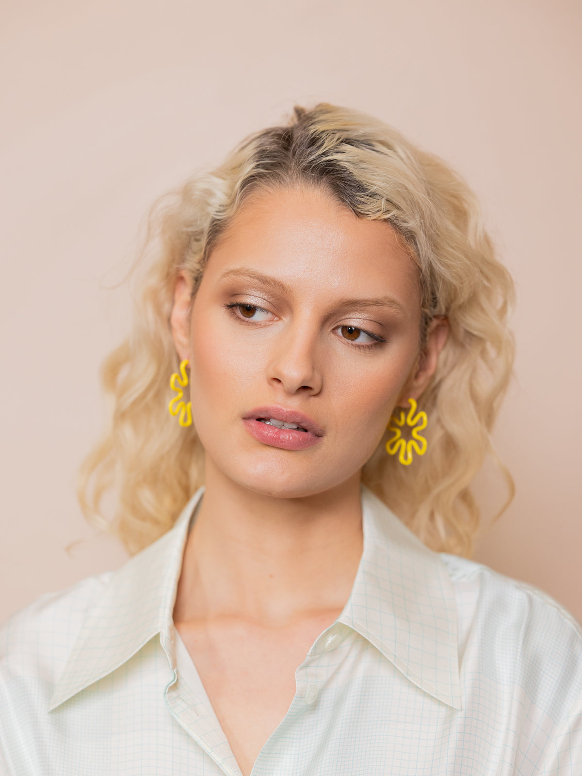 B Yellow Earrings