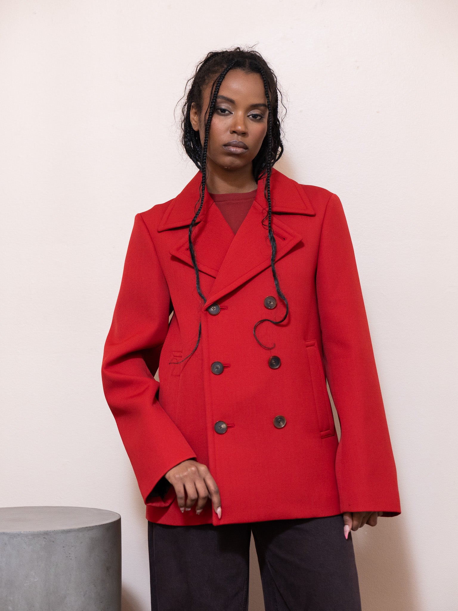 ジャケット・アウター 24aw Super160'sWOOLDOUBLECLOTH PEA COAT Twisted Double Cloth P-Coat