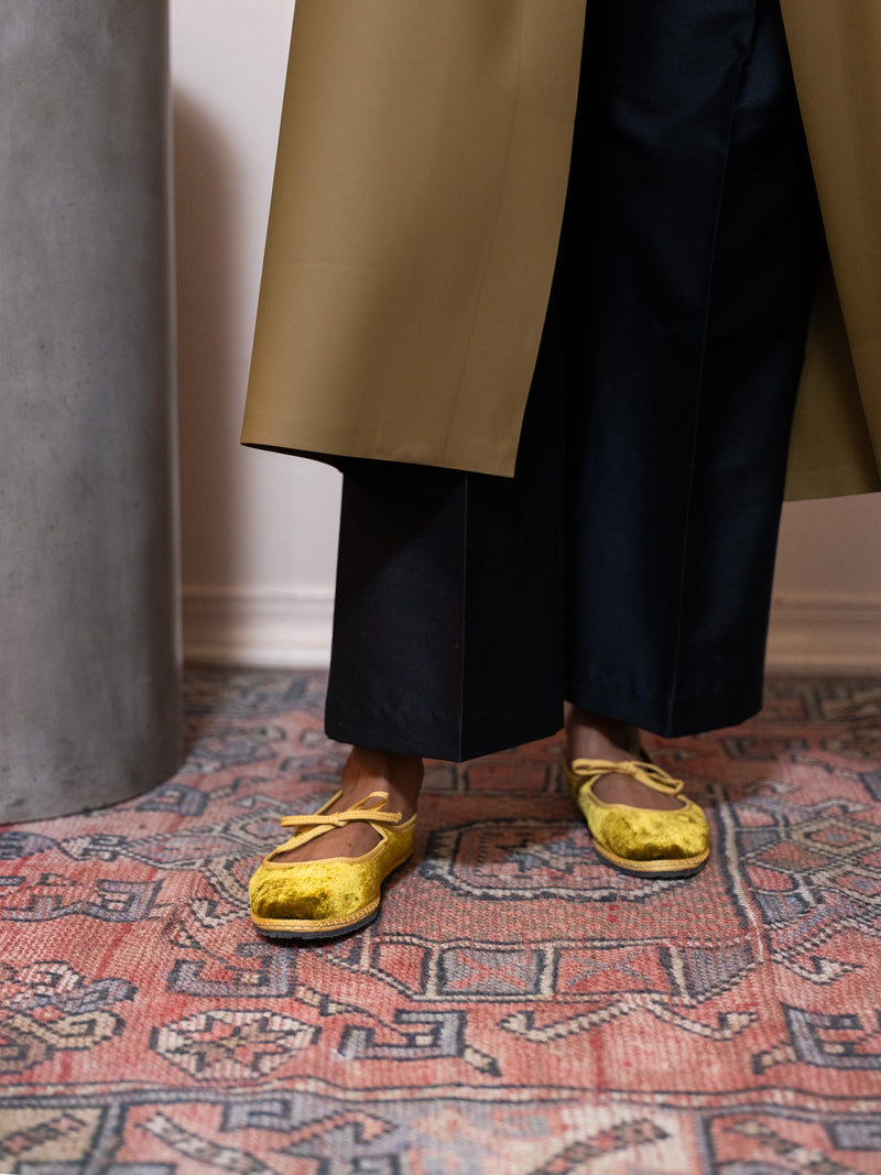 Brigitte Satin Velvet Shoe – PILOT / POWELL
