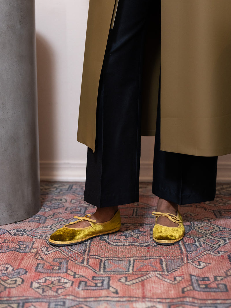 Brigitte Satin Velvet Shoe – PILOT / POWELL