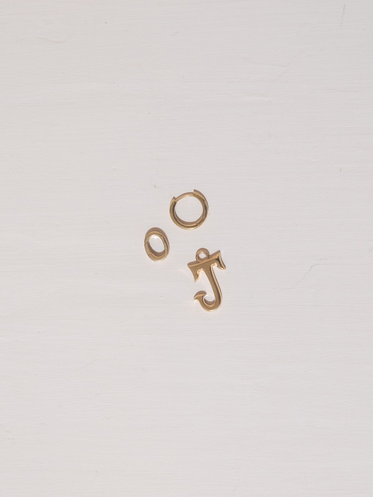 Gold "J" Letter Pendant