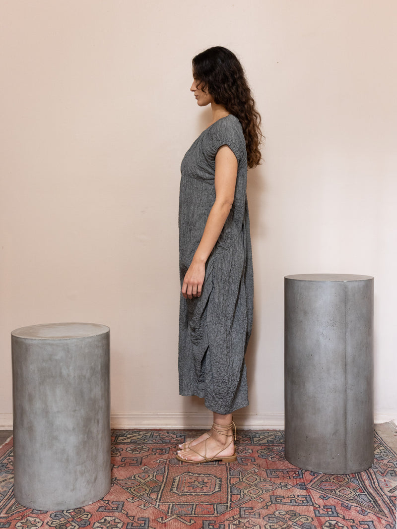 Shirred Dress CHARCOAL / 0 Shirred Dress CHARCOAL / 0