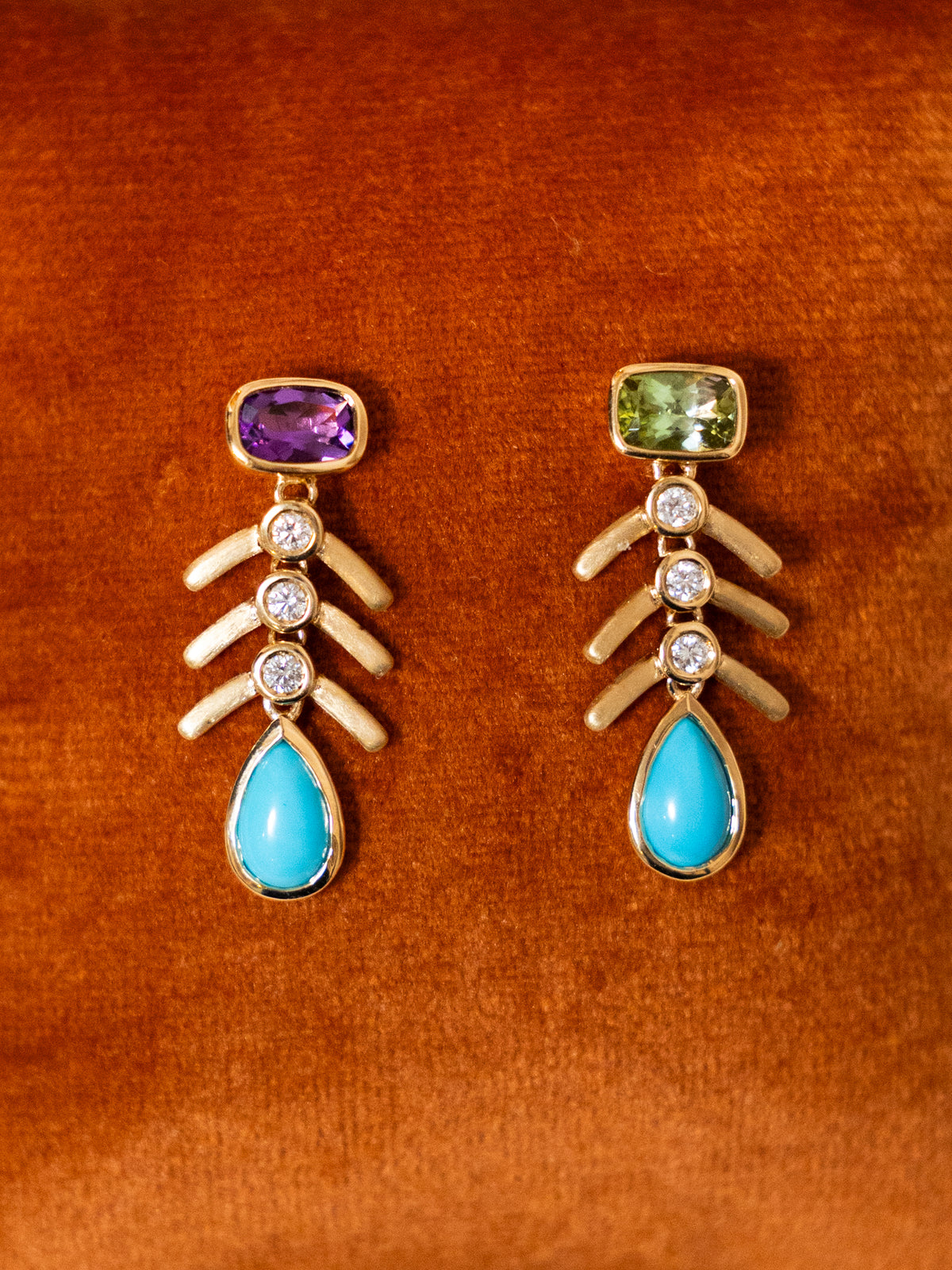 Piska Three Scale Earrings