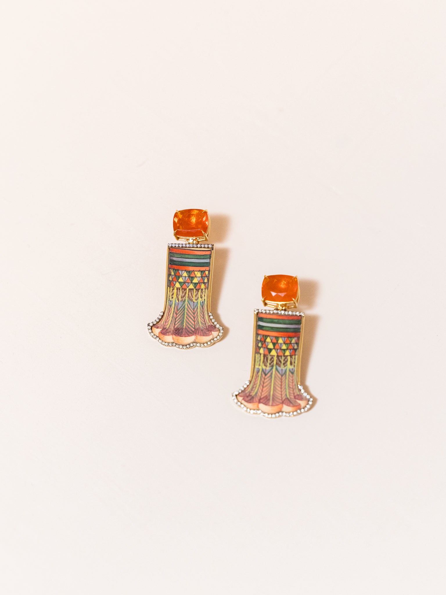 Egyptian Column Earrings