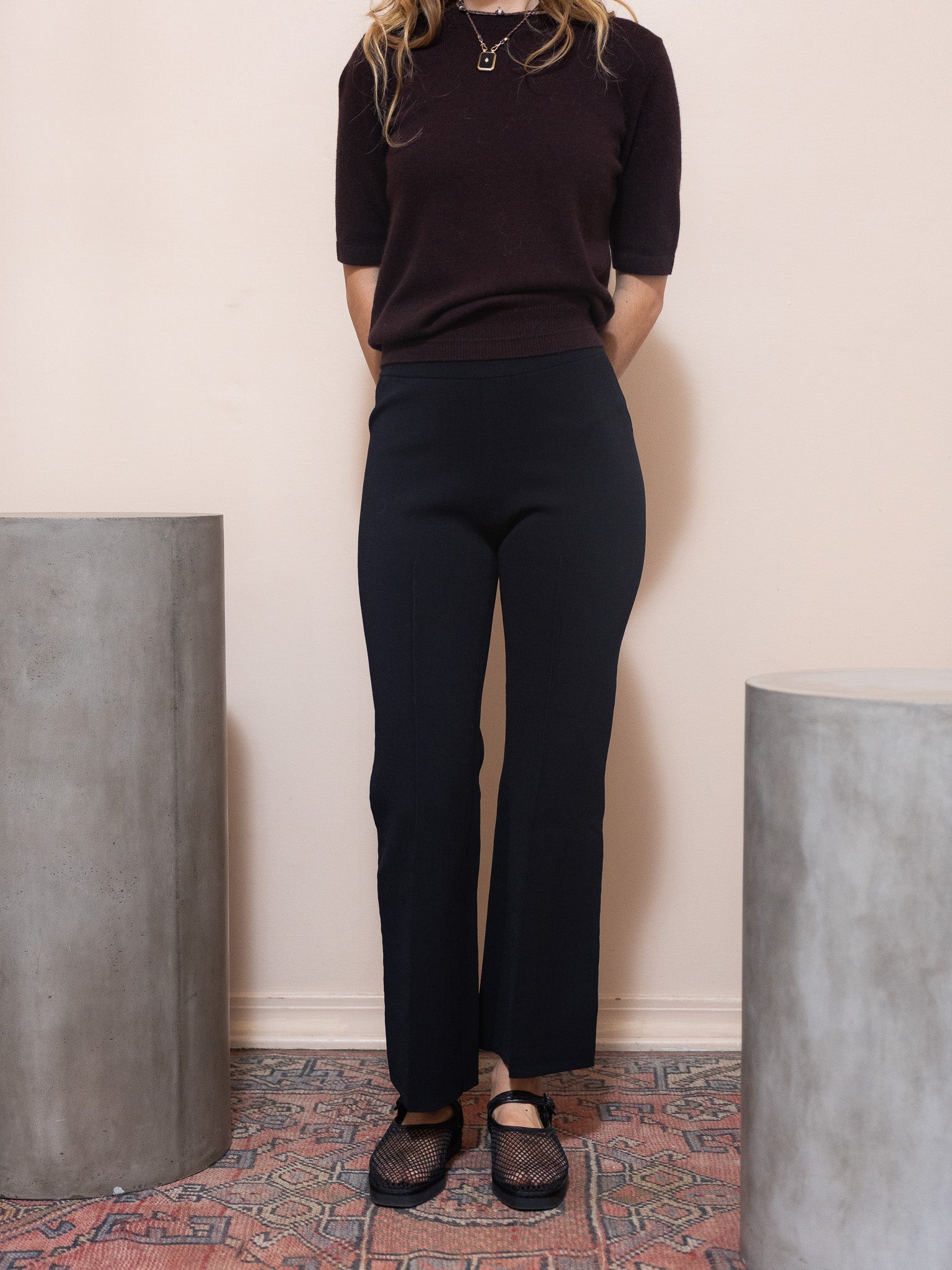 Rene Pull On Pant in Black