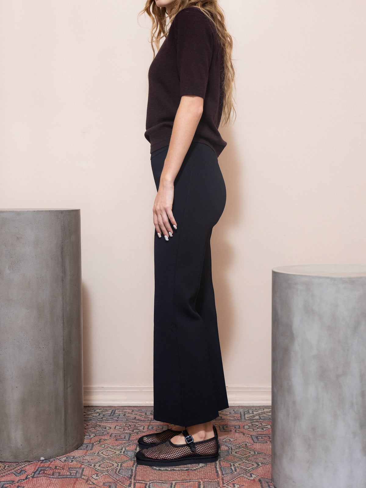 Rene Pull On Pant in Black