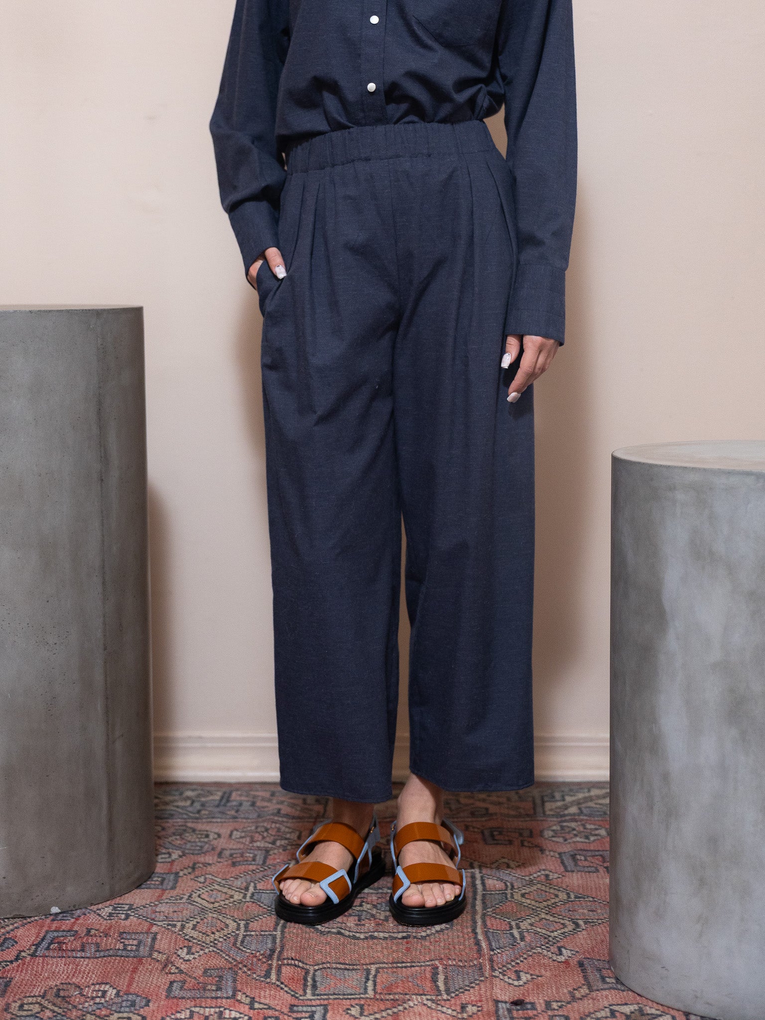 Pull on Wide Leg Cropped Pants