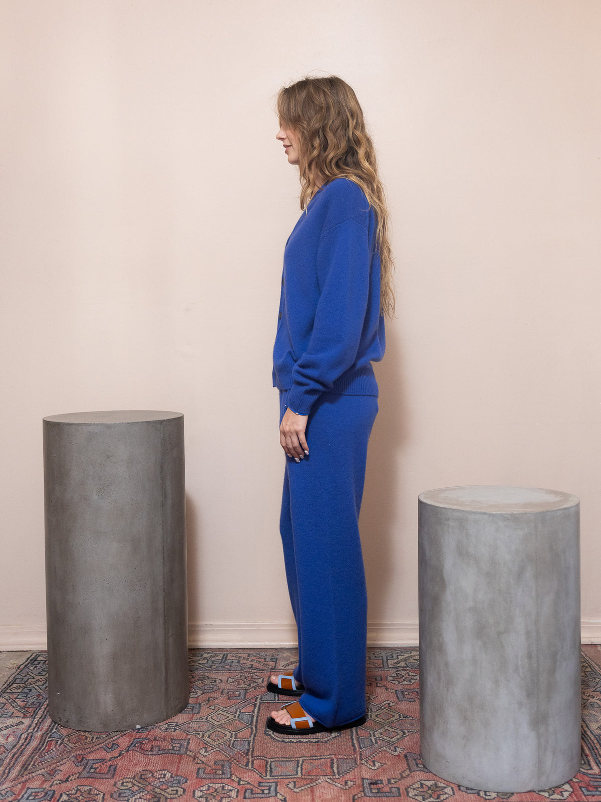 Baby Cashmere Knit Pants in Royal Blue