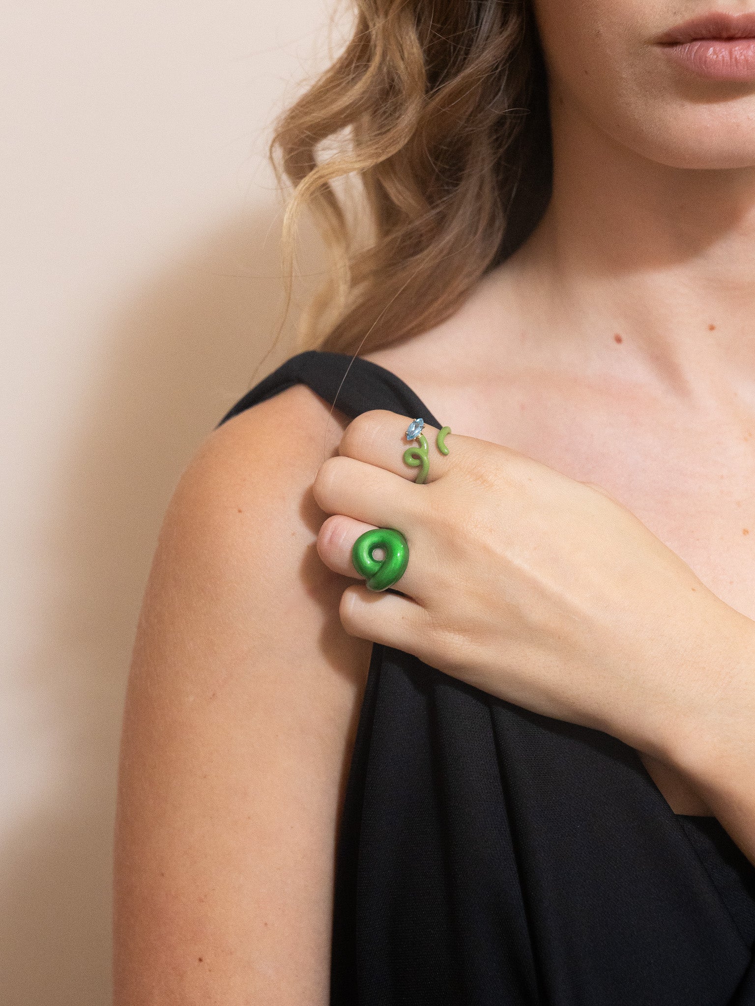 Tarallo Ring in Forest Green