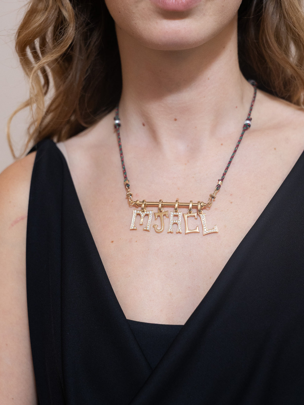 Gold "J" Letter Pendant