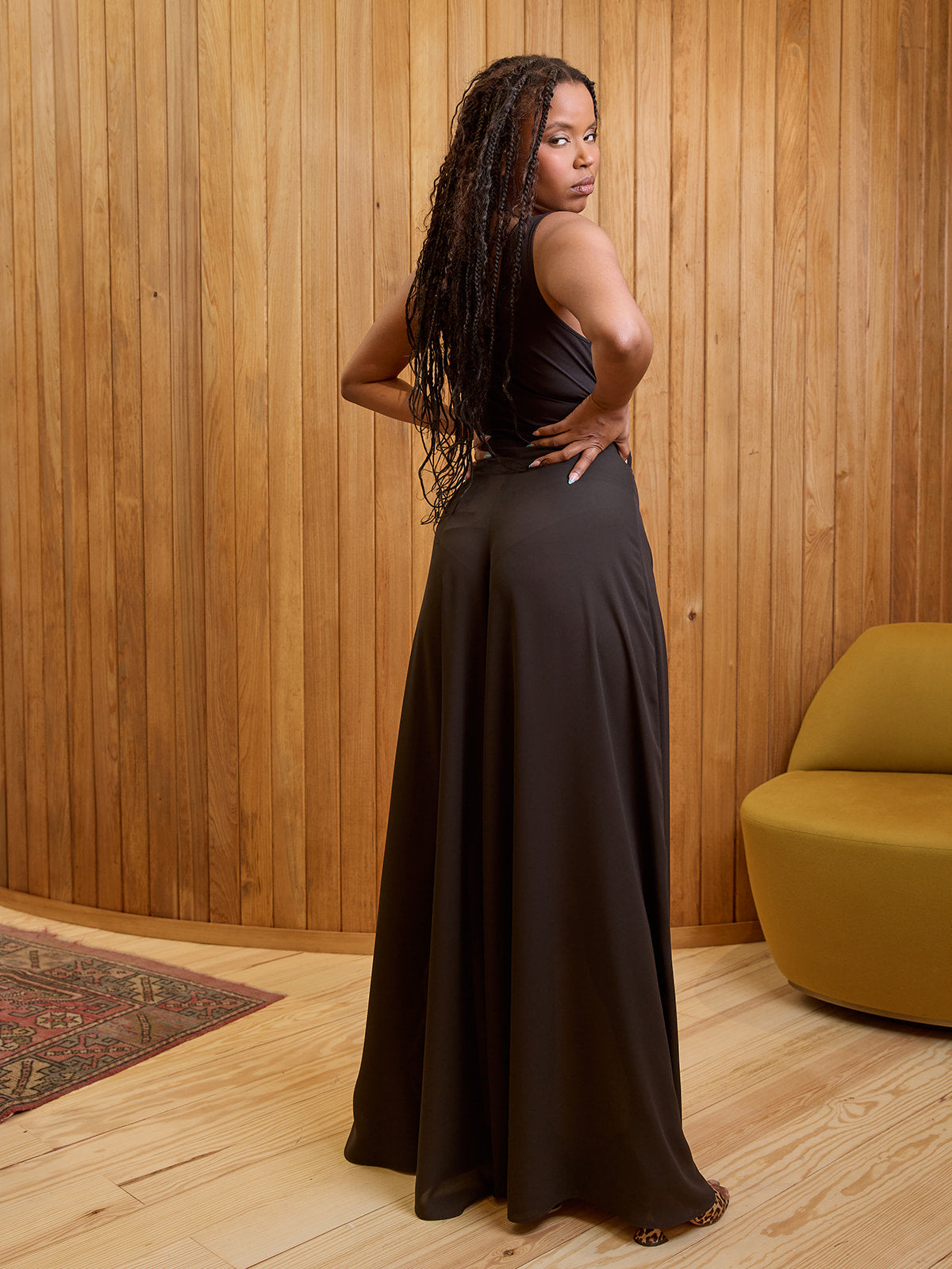 Georgette Wide Leg Pant