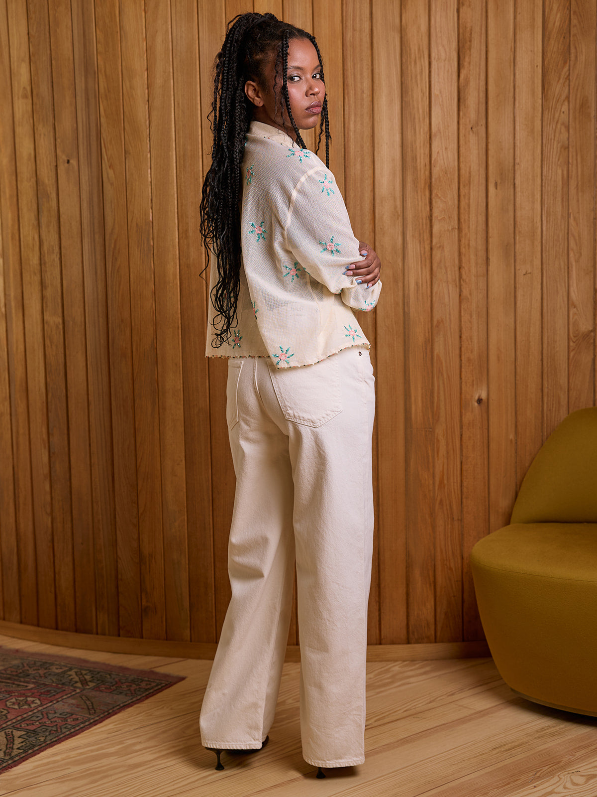 Low Slung Baggy Jean in Solar