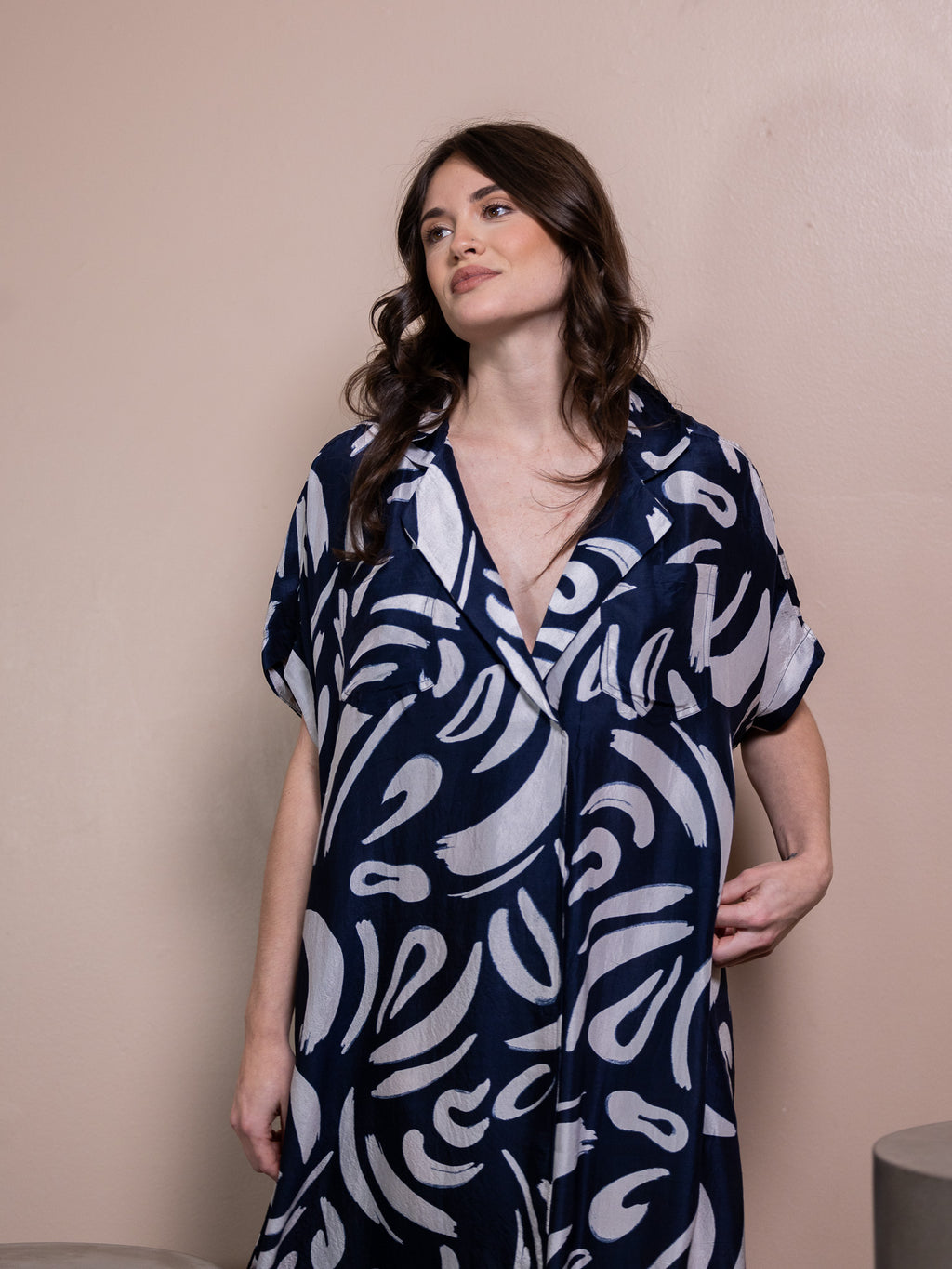 Vincenza Maxi Dress in Navy