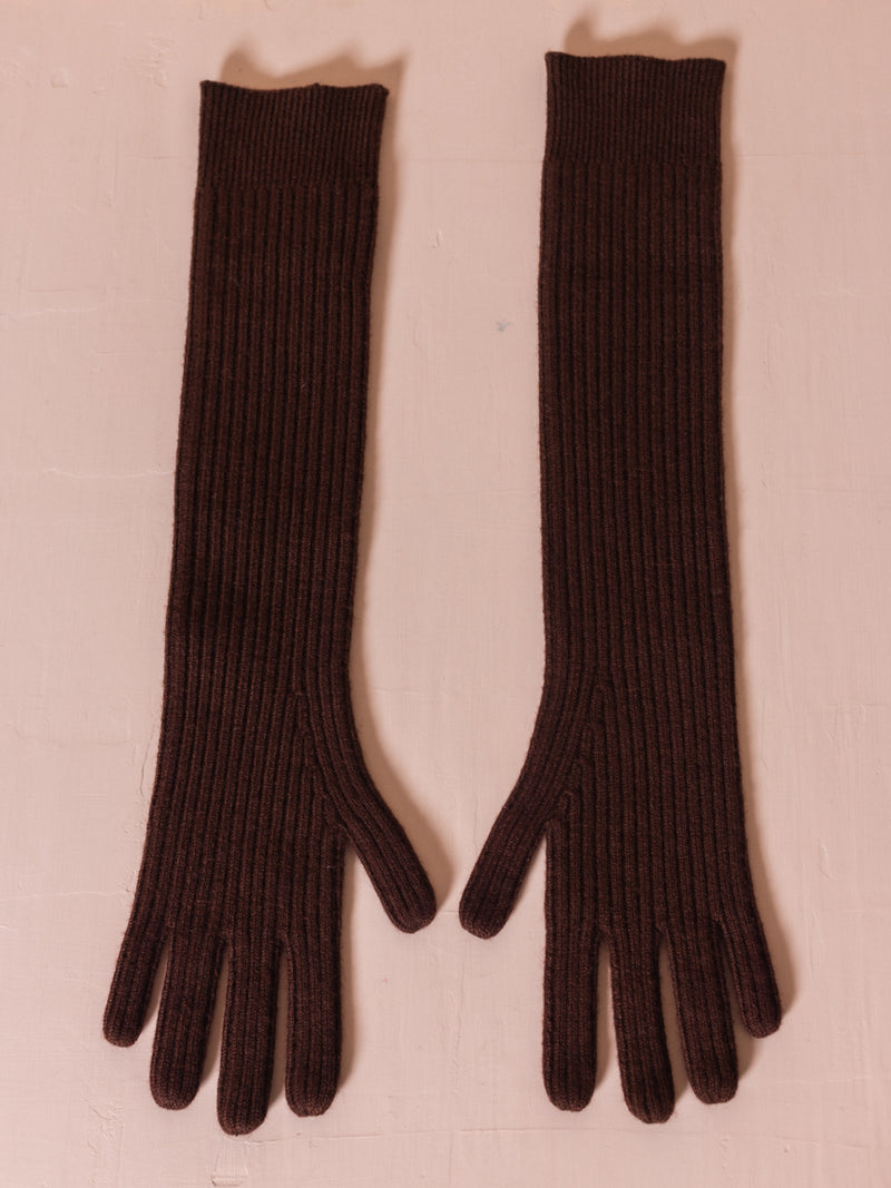 Dore Hazelnut Merino Rib Gloves
