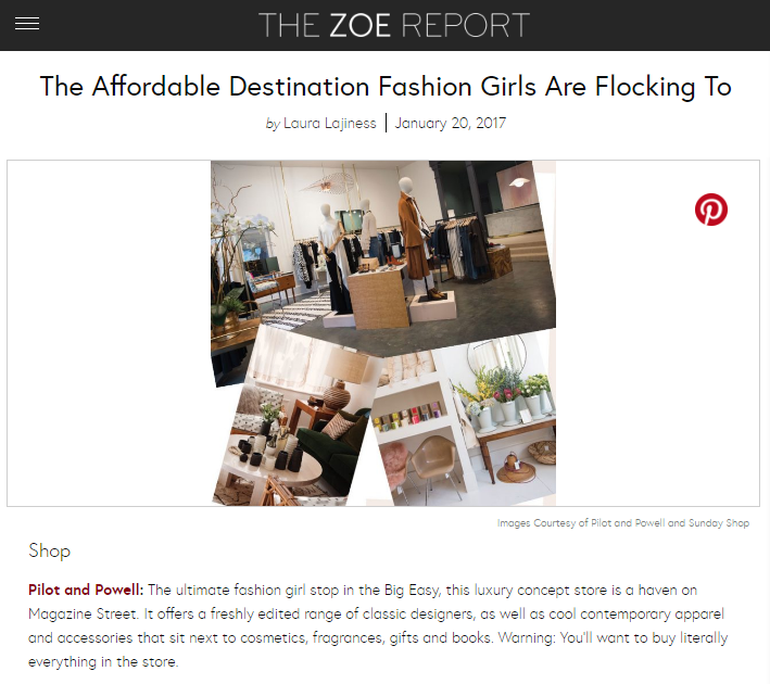 The Zoe Report, January 2017