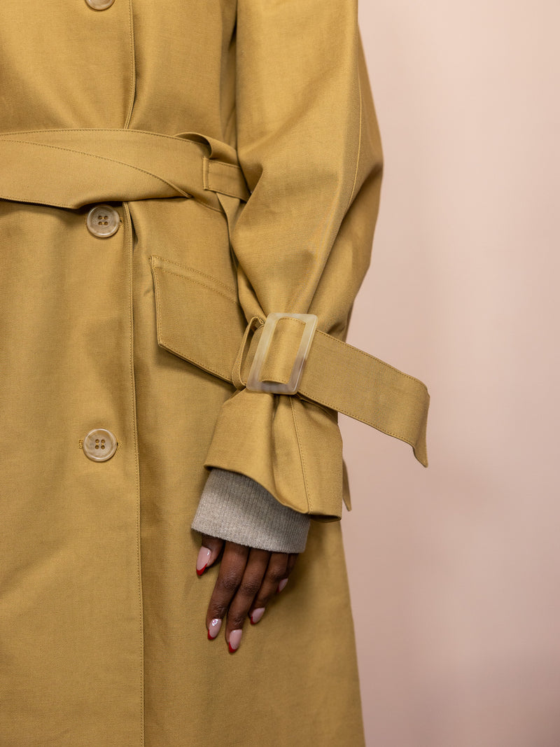 Sculpted Cotton Trench Coat