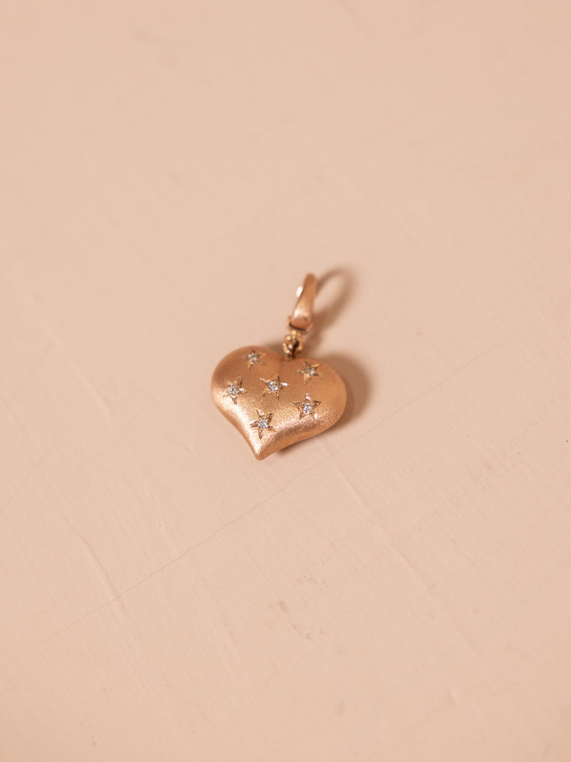 Rose Gold Heart Coco Charm