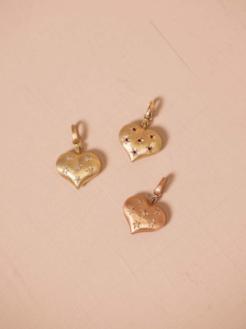 Rose Gold Heart Coco Charm