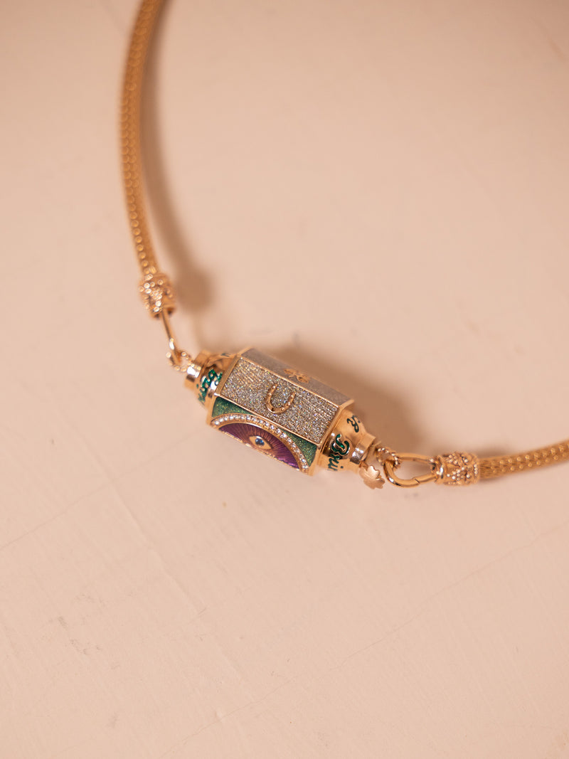 Handmade 14K Gold & Diamond Love Necklace - James Ascher