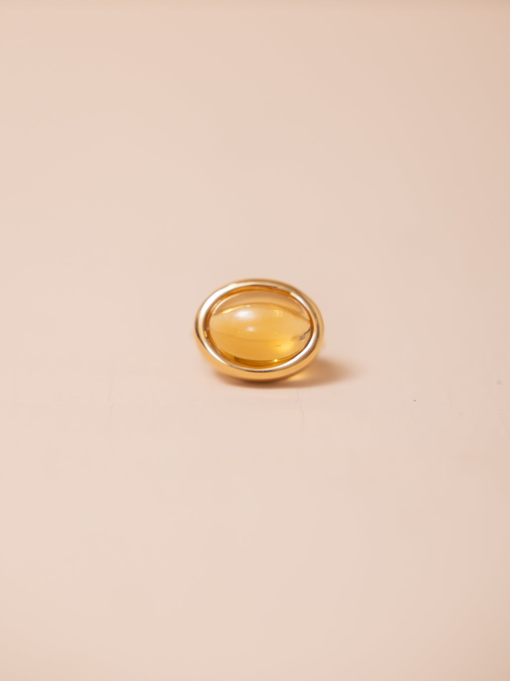 Scuba Ring with Cabochon Citrine