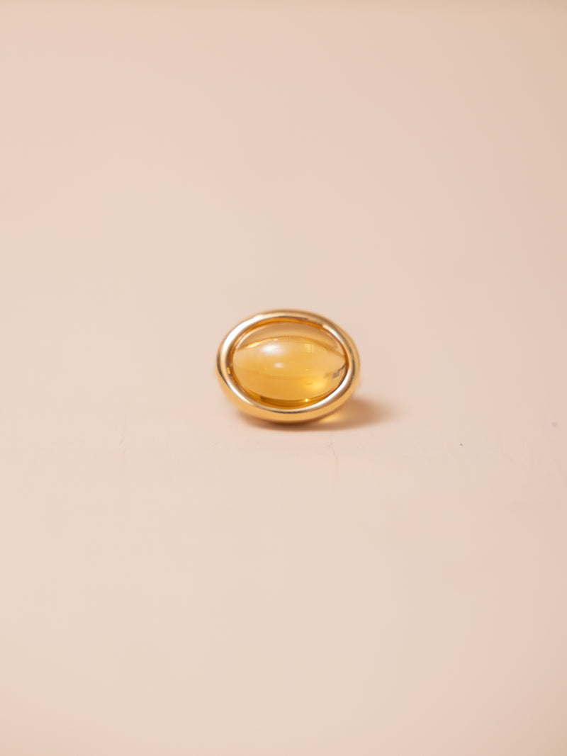 Scuba Ring with Cabochon Citrine
