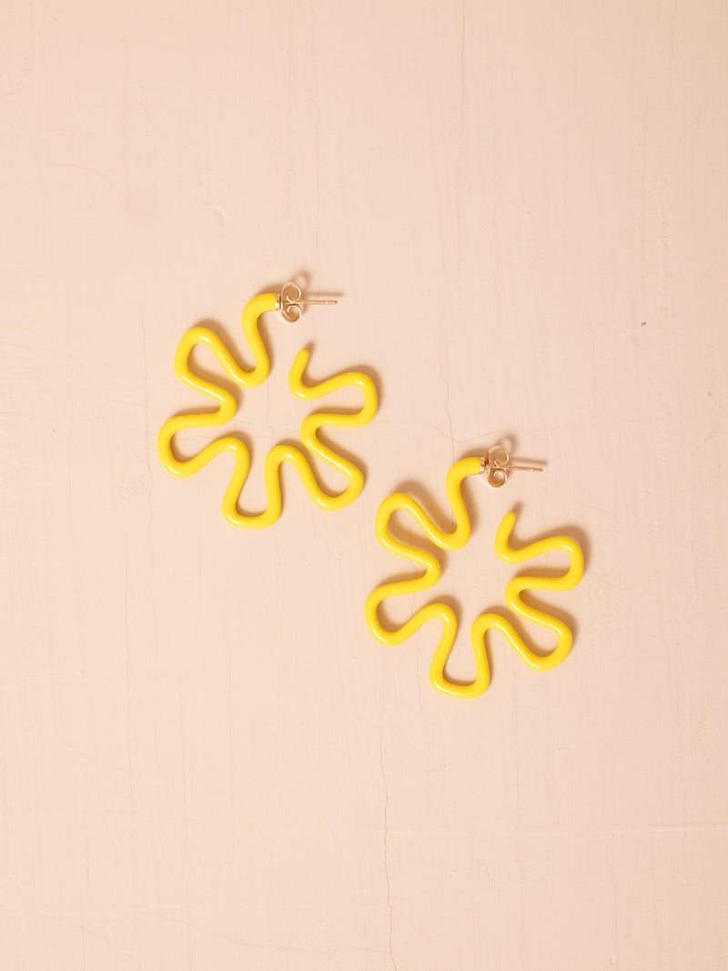 B Yellow Earrings
