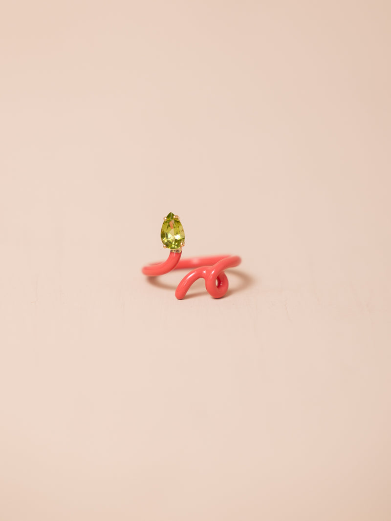 Baby Vine Ring in Hot Pink