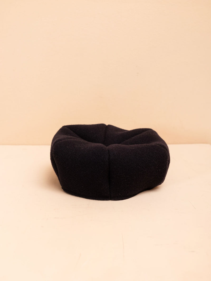 Soft Felted Beret in Navy