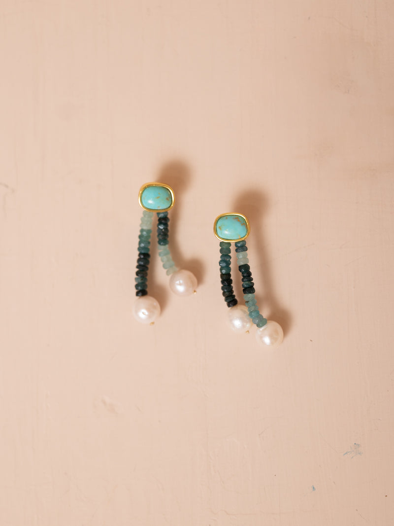 Alvar Earrings in Turquoise