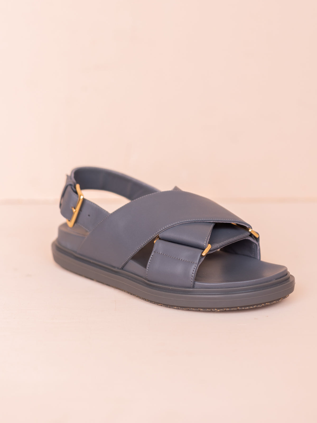 Criscross Sandal in Metal