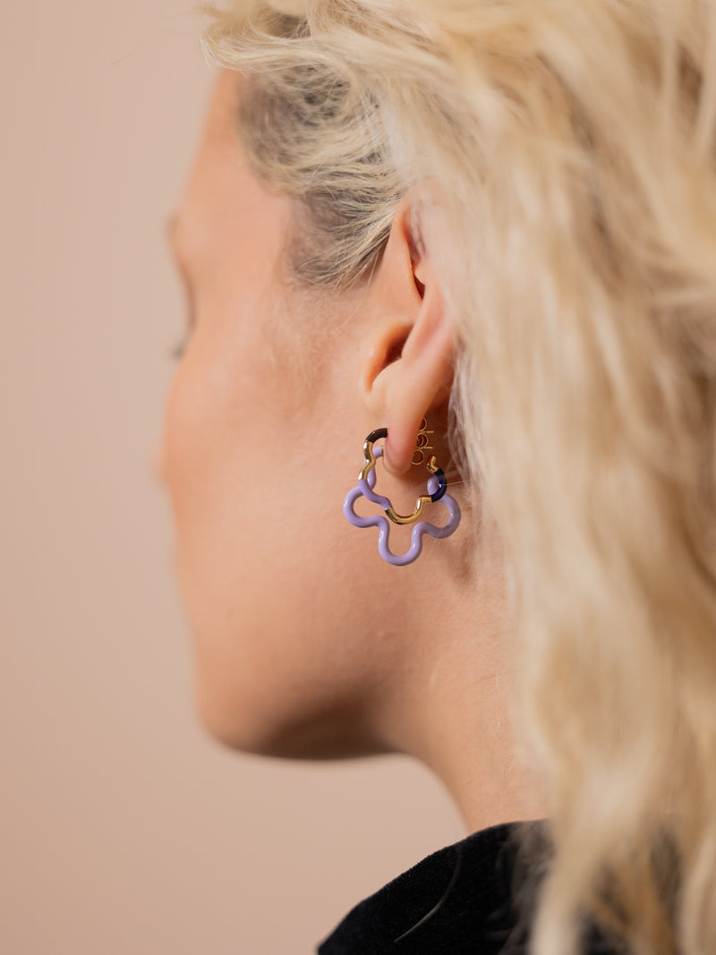 Flower Power Earrings in Purple