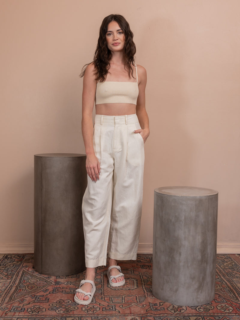 Bari Crop Trouser in Cream – PILOT / POWELL