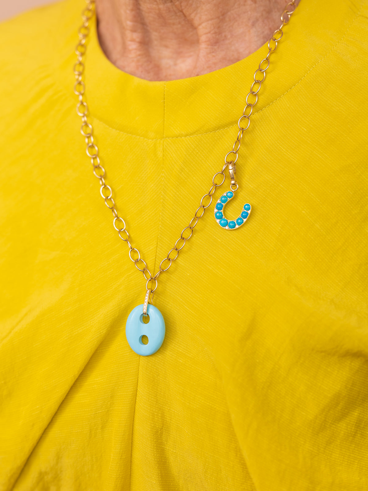 Turquoise Stone Mariner Link