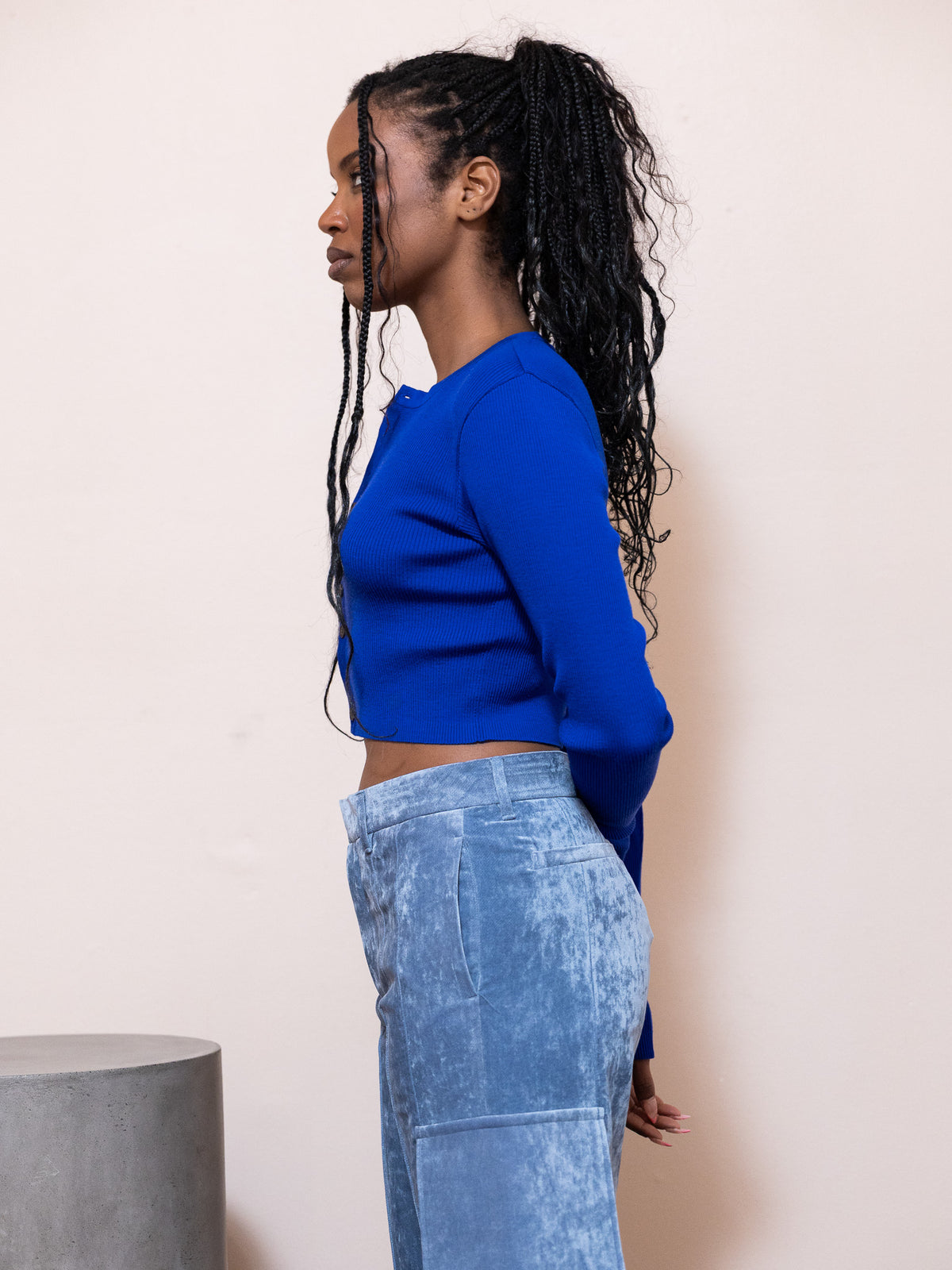Rib Knit Short Cardigan