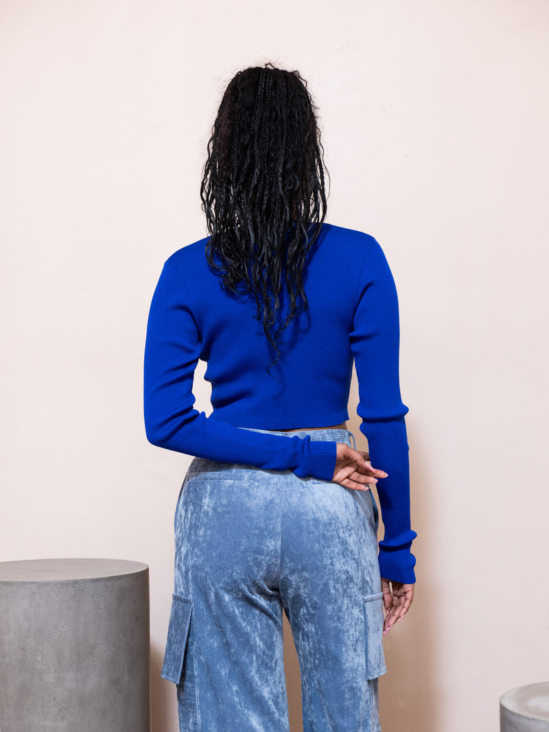 Rib Knit Short Cardigan – PILOT / POWELL