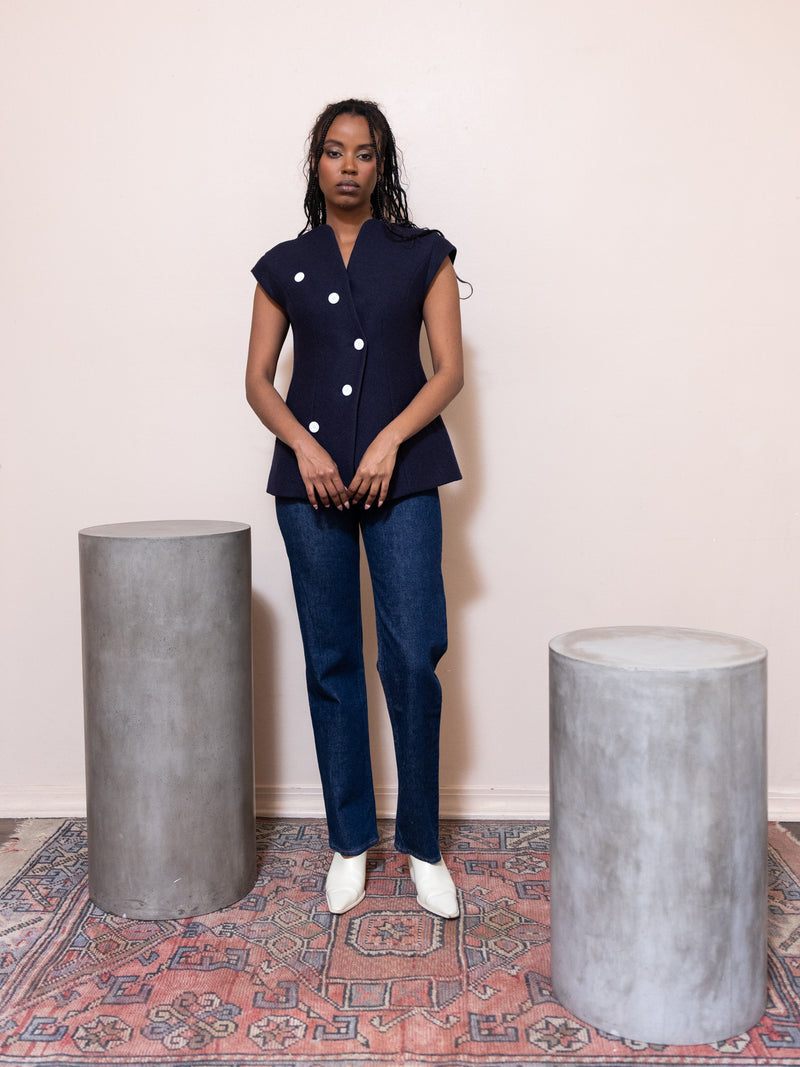 90's Pinch Waist Long Jean