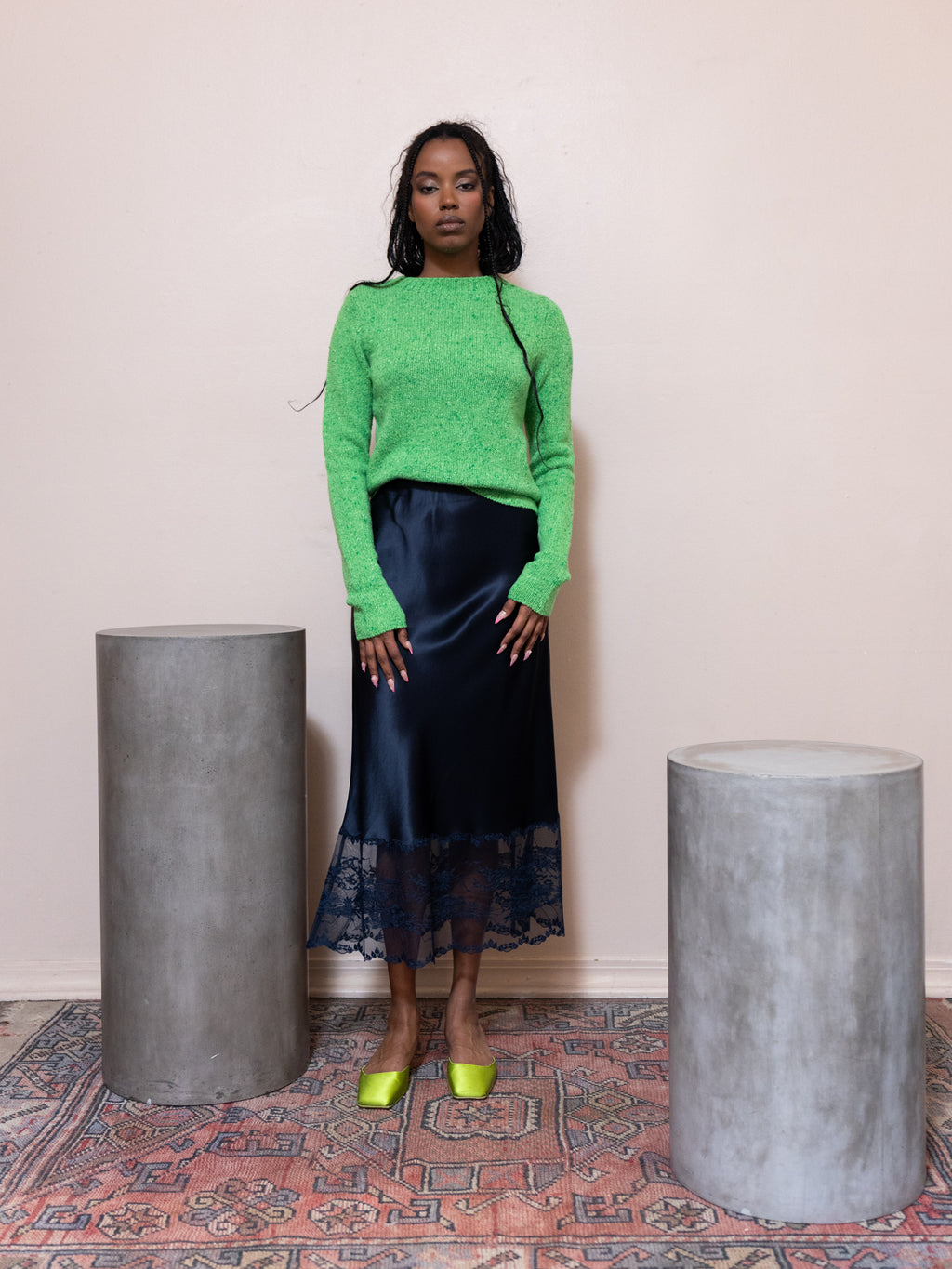 Cashmere Melange Knit Sweater