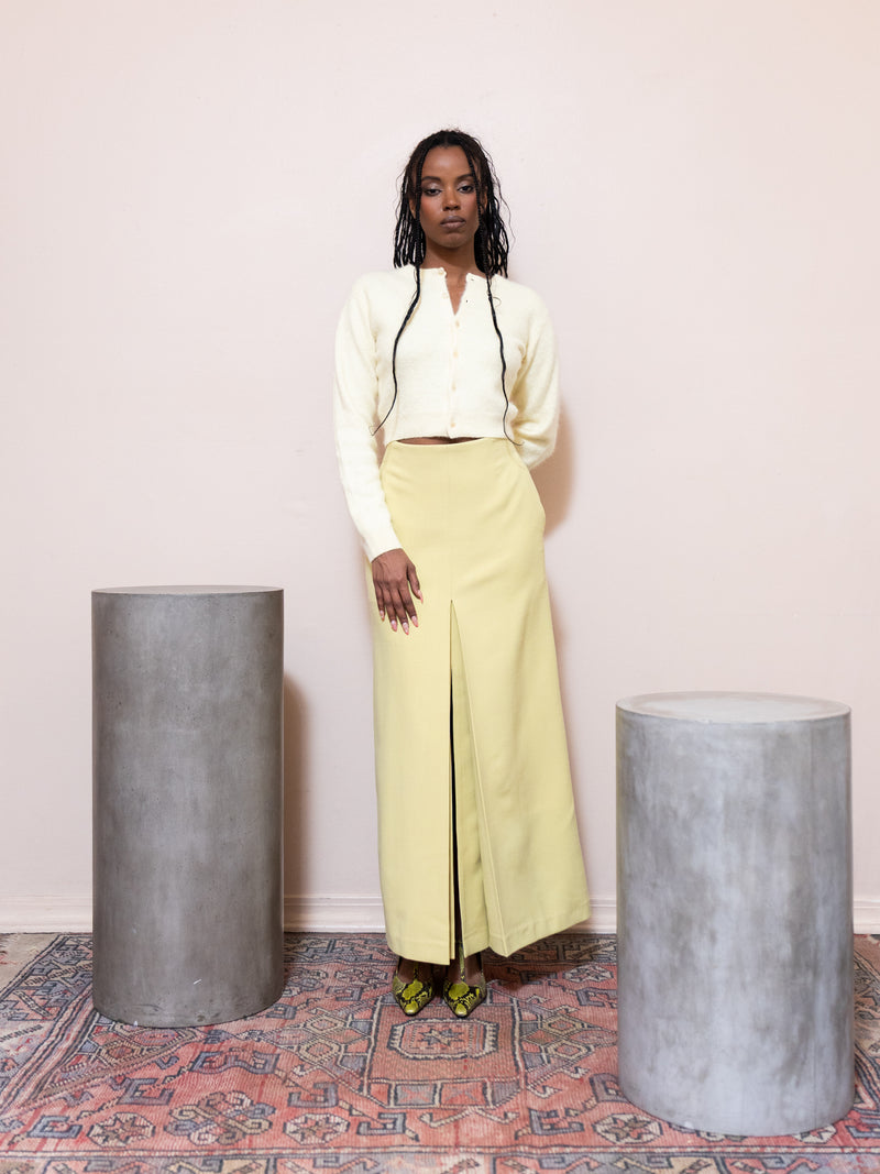 Double Cloth Slit Skirt