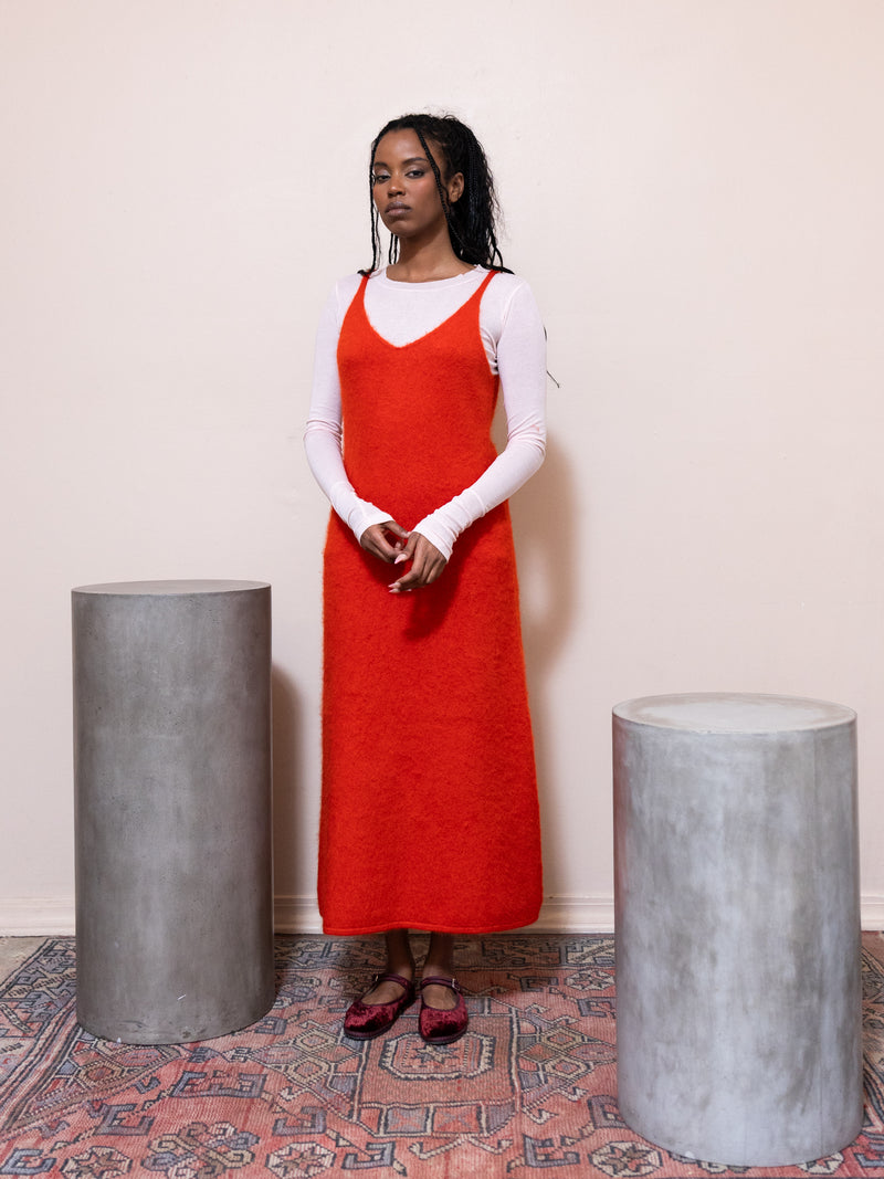 Baby Alpaca Fur Knit Dress