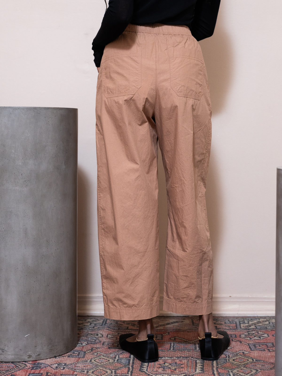 Spa Pleat Pant in Deep Khaki