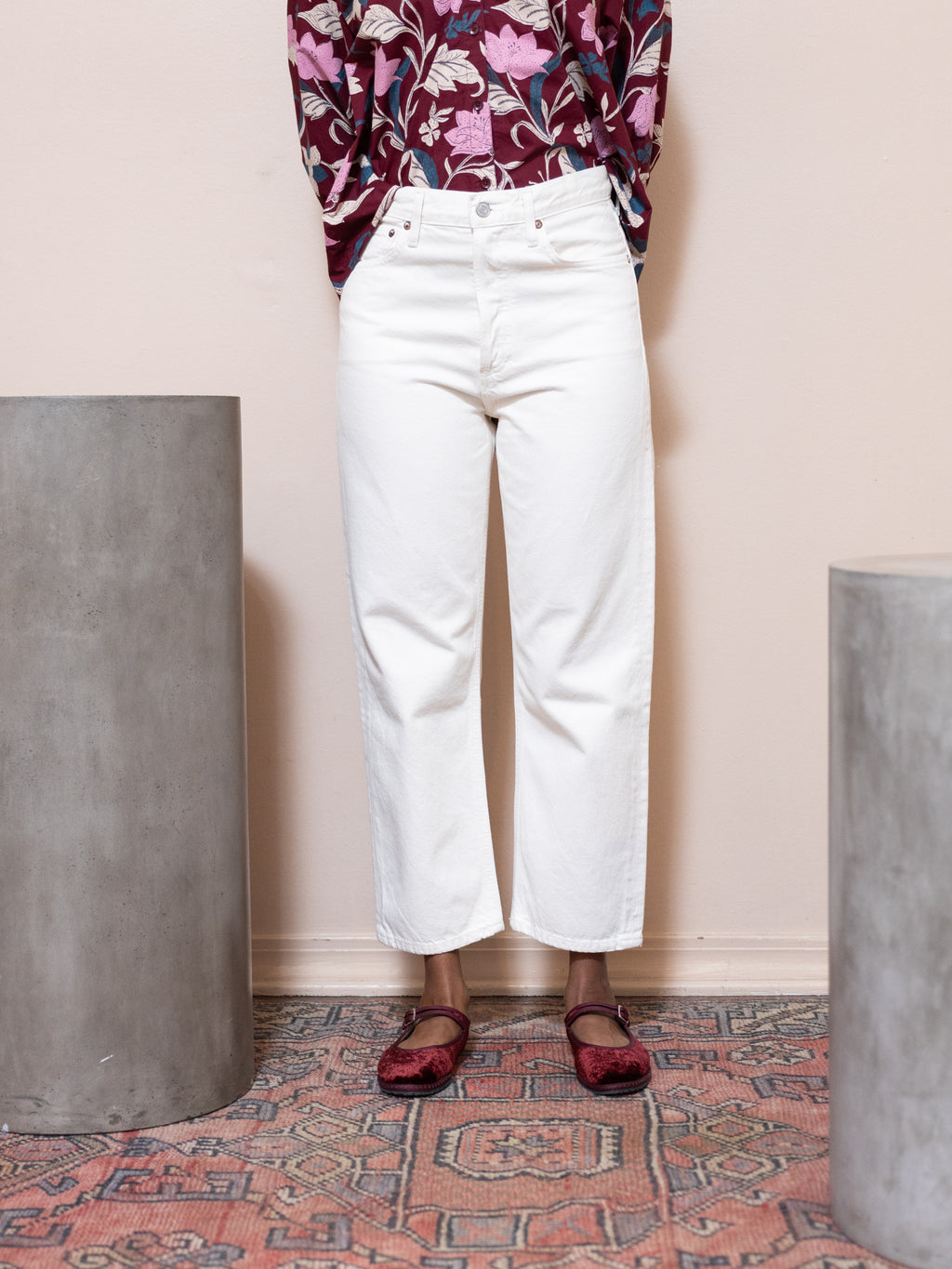 90's Crop Jeans in Fortune Cookie