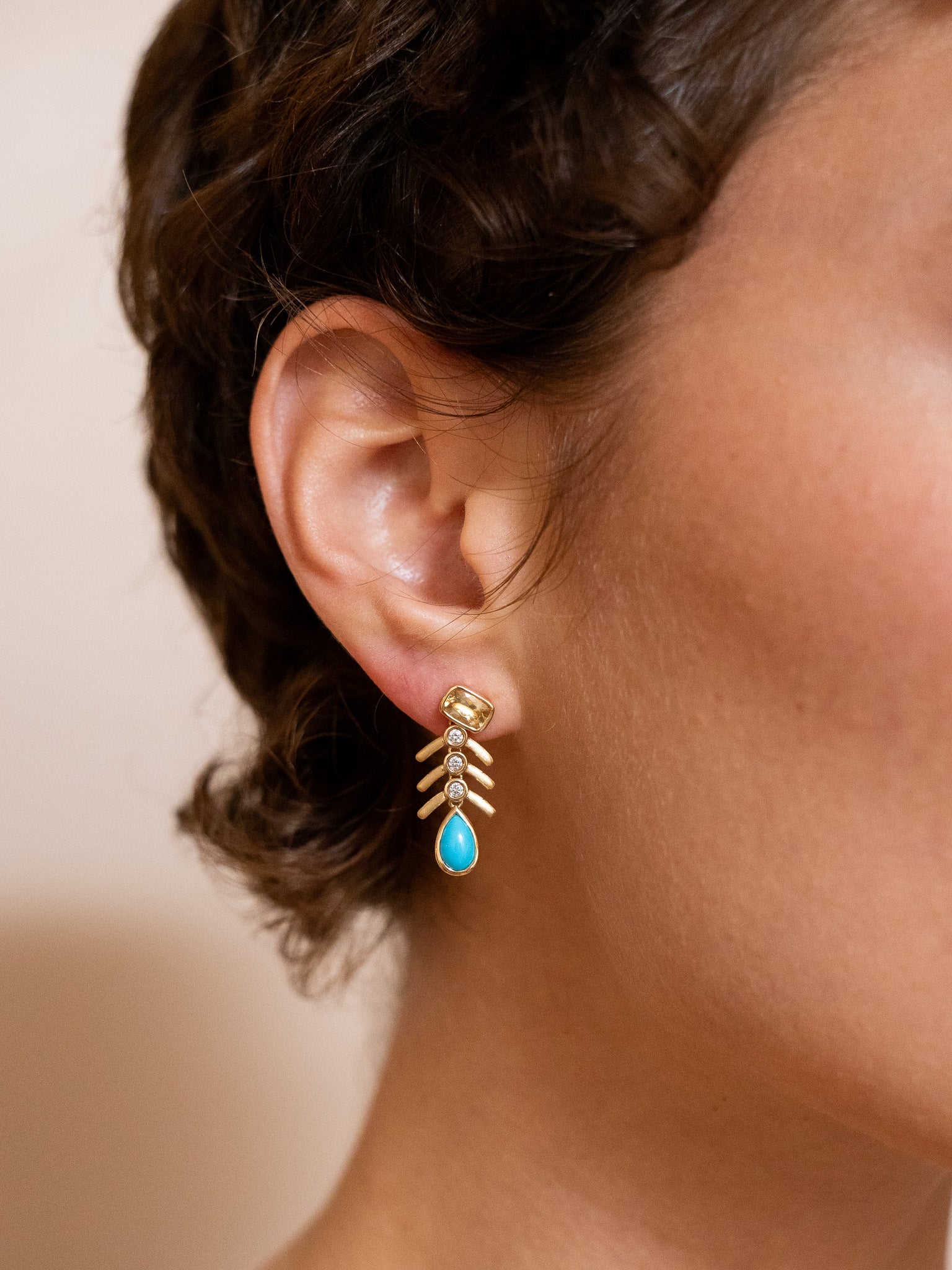 Piska Three Scale Earring