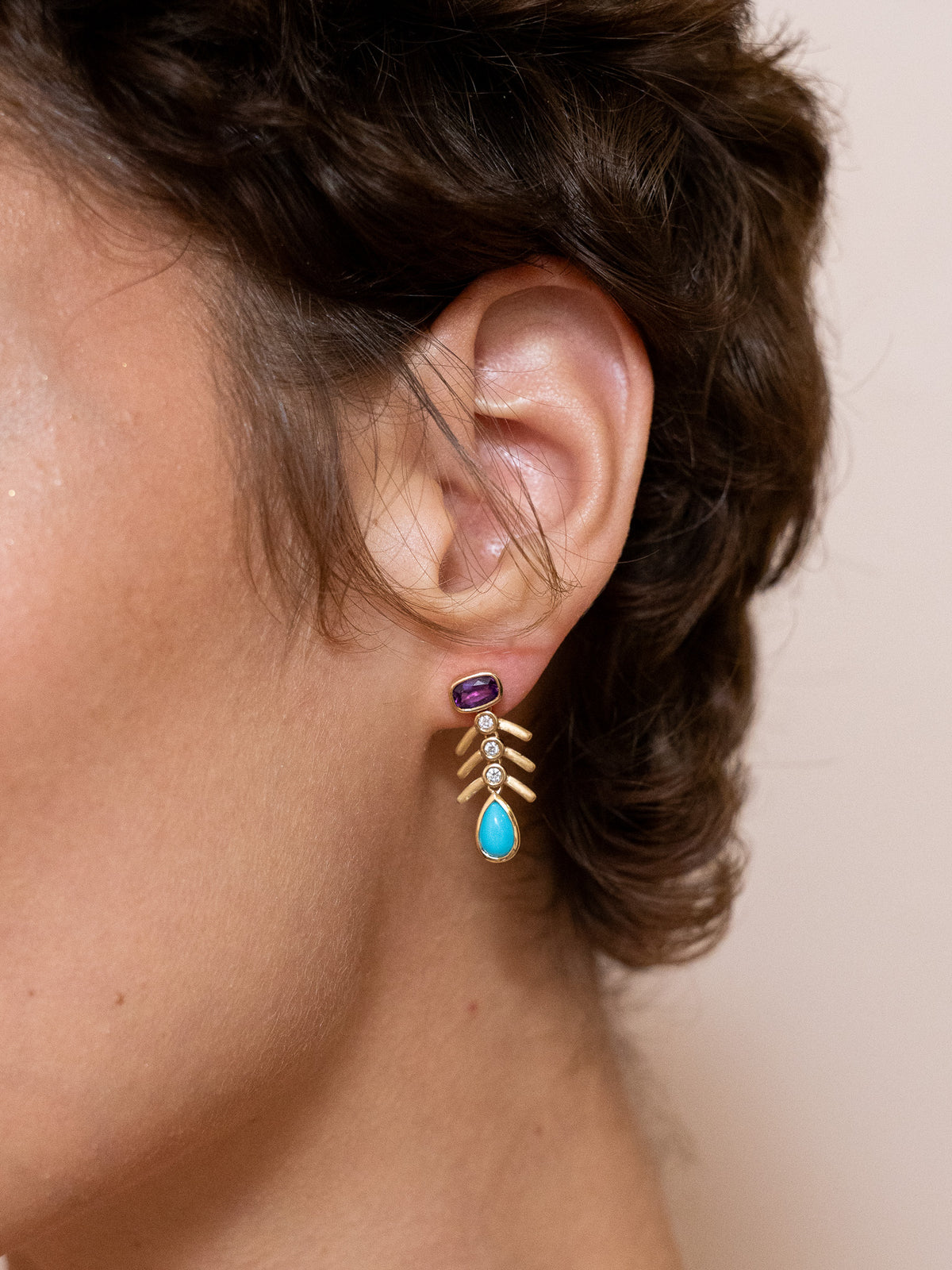 Piska Three Scale Earrings