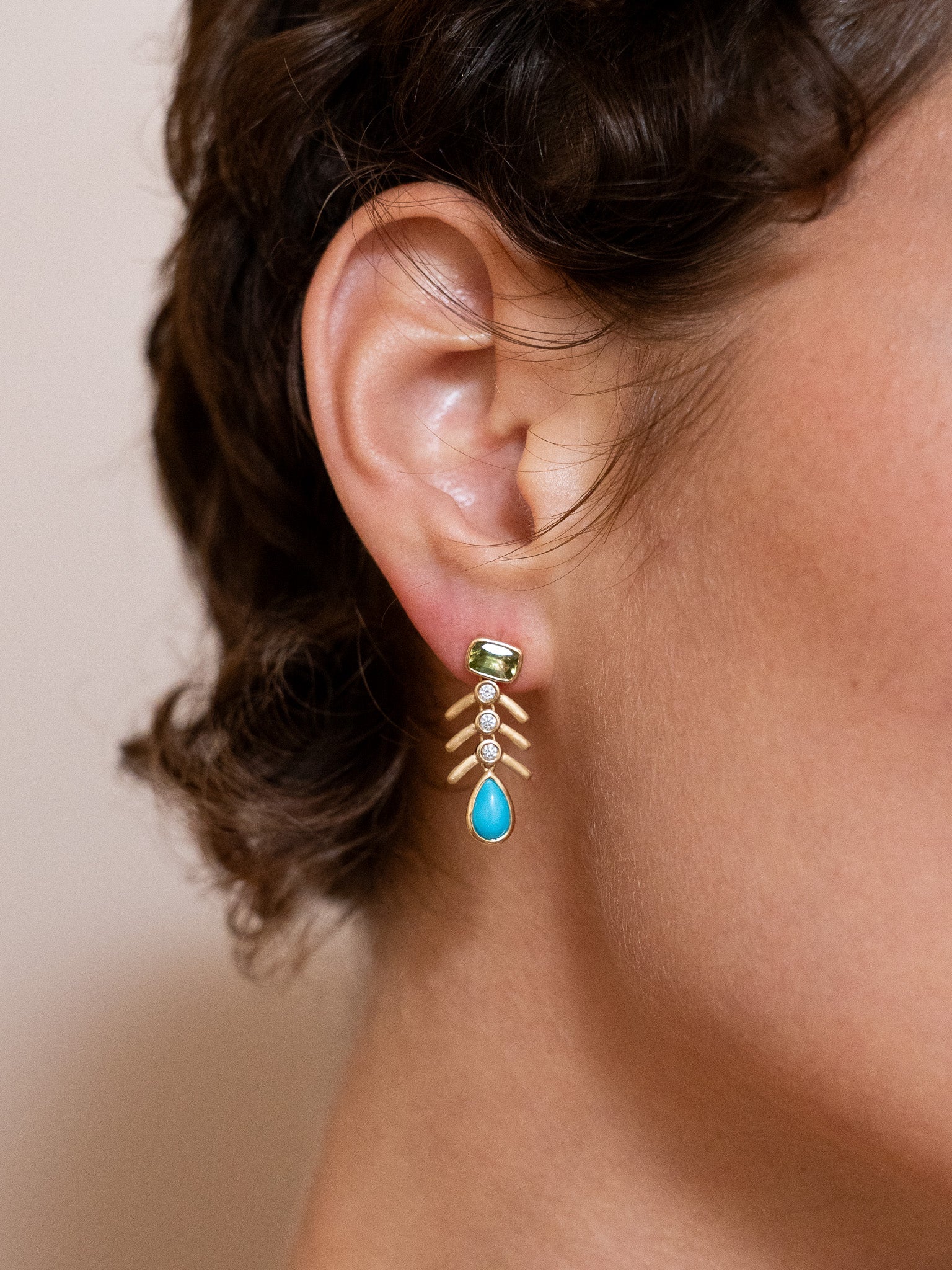 Piska Three Scale Earrings