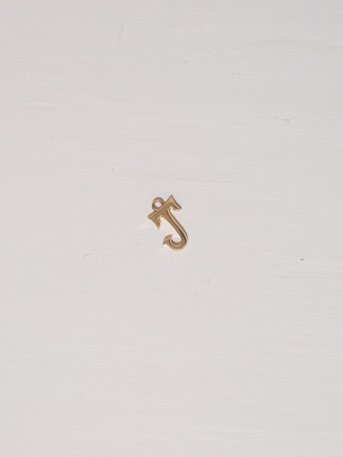 Gold "J" Letter Pendant