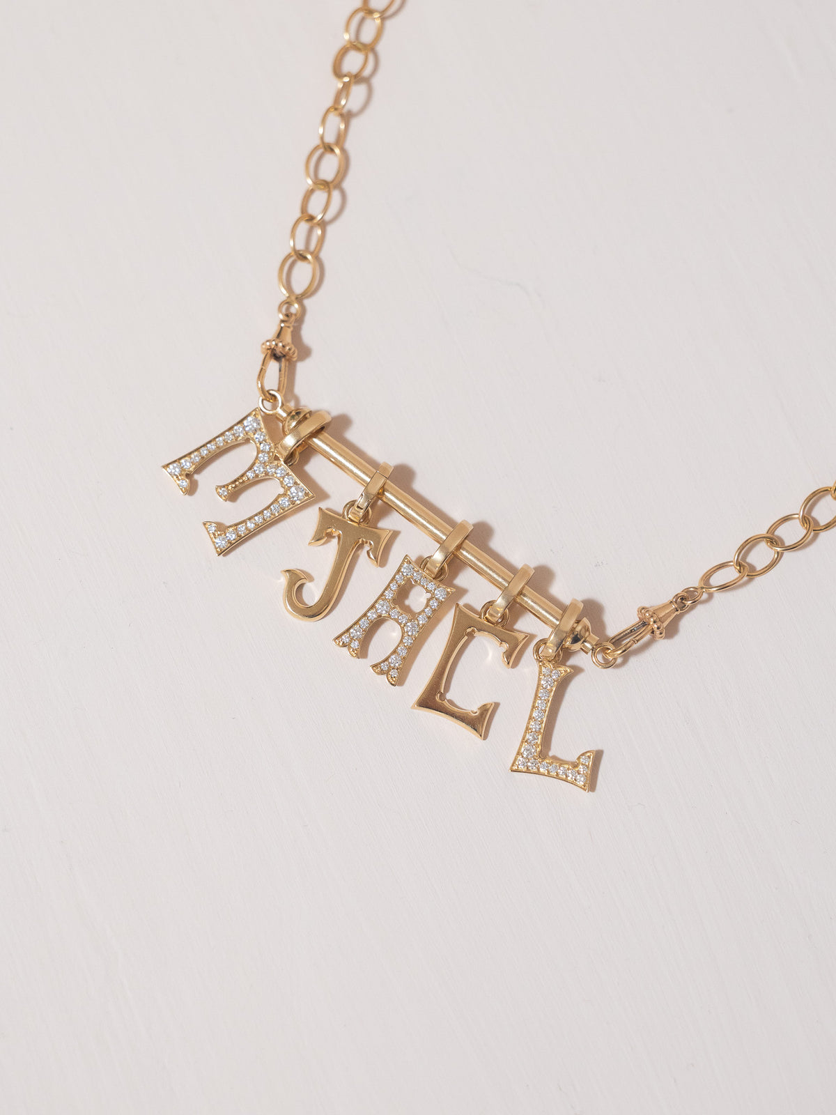 Gold "J" Letter Pendant